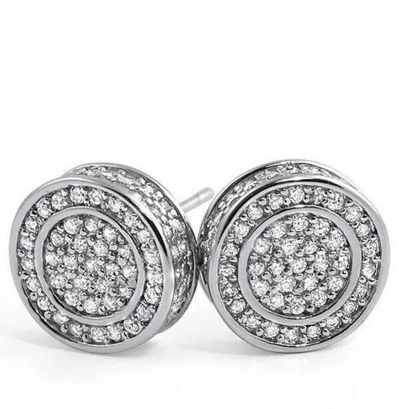 Round Austrian Crystal Earrings - Picture 1 of 13